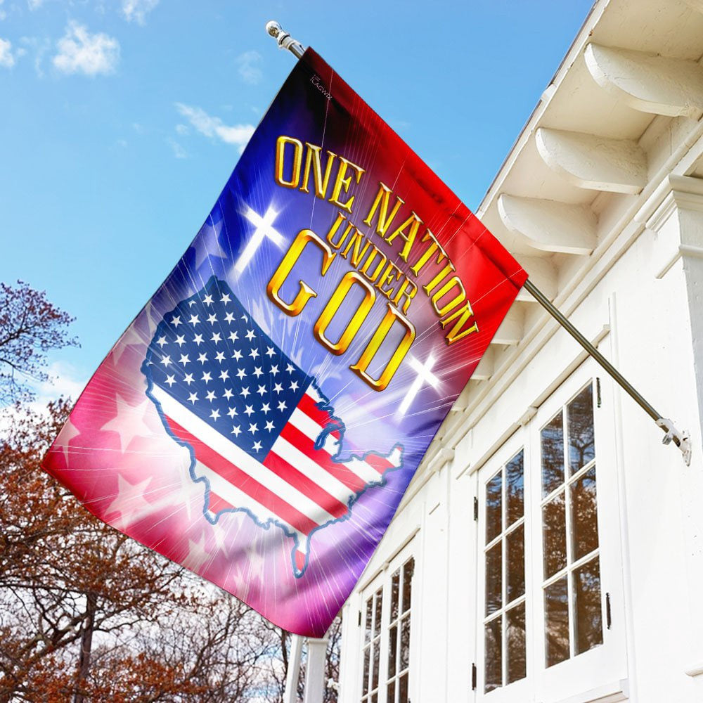 Christian Garden Flags, One Nation Under God Love American Flag, Christian House Flags, Christian Cross Flag, Faith Flag, easychoo.com