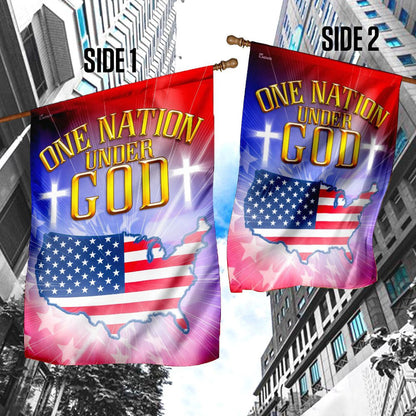 Christian Garden Flags, One Nation Under God Love American Flag, Christian House Flags, Christian Cross Flag, Faith Flag, easychoo.com