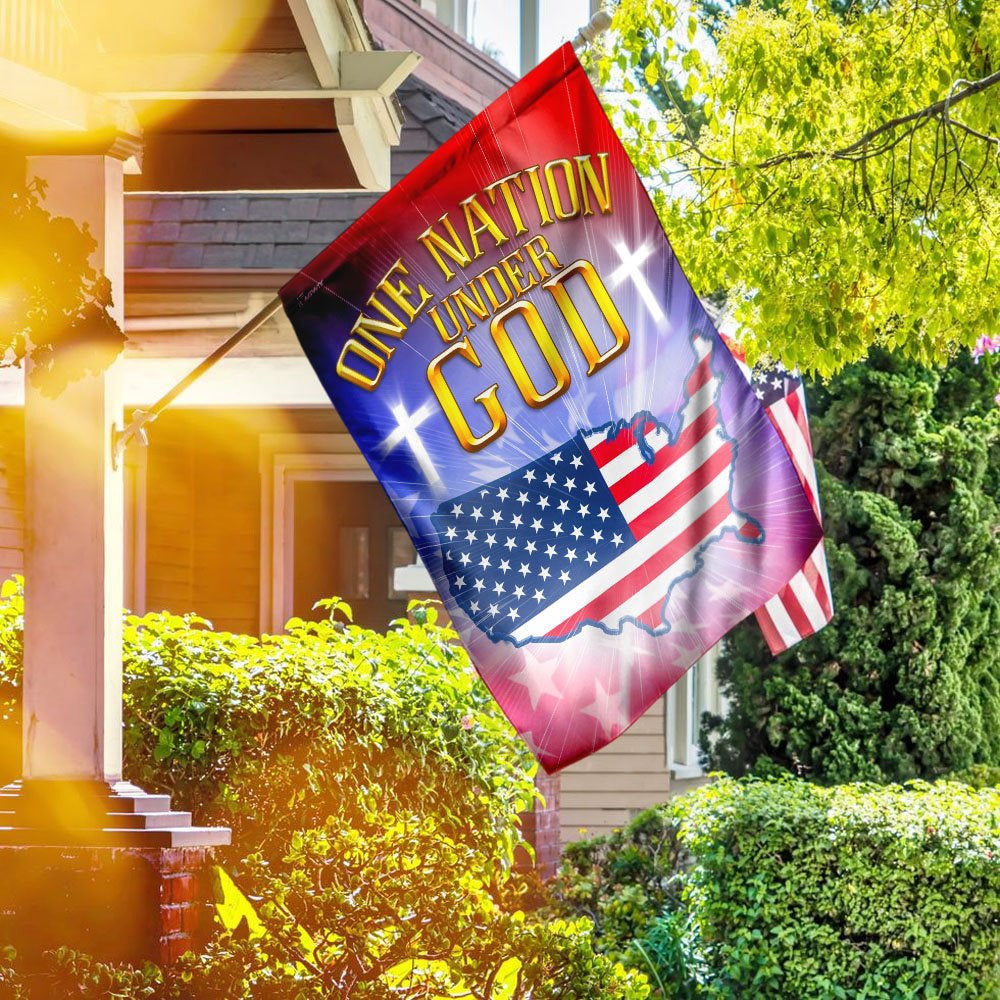 Christian Garden Flags, One Nation Under God Love American Flag, Christian House Flags, Christian Cross Flag, Faith Flag, easychoo.com