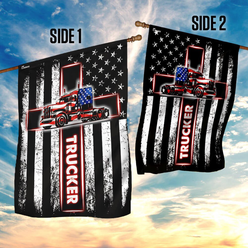 Christian Garden Flags, Trucker American US Flag, Christian House Flags, Christian Cross Flag, Faith Flag, easychoo.com