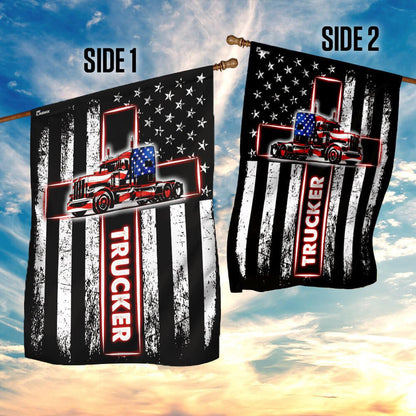 Christian Garden Flags, Trucker American US Flag, Christian House Flags, Christian Cross Flag, Faith Flag, easychoo.com