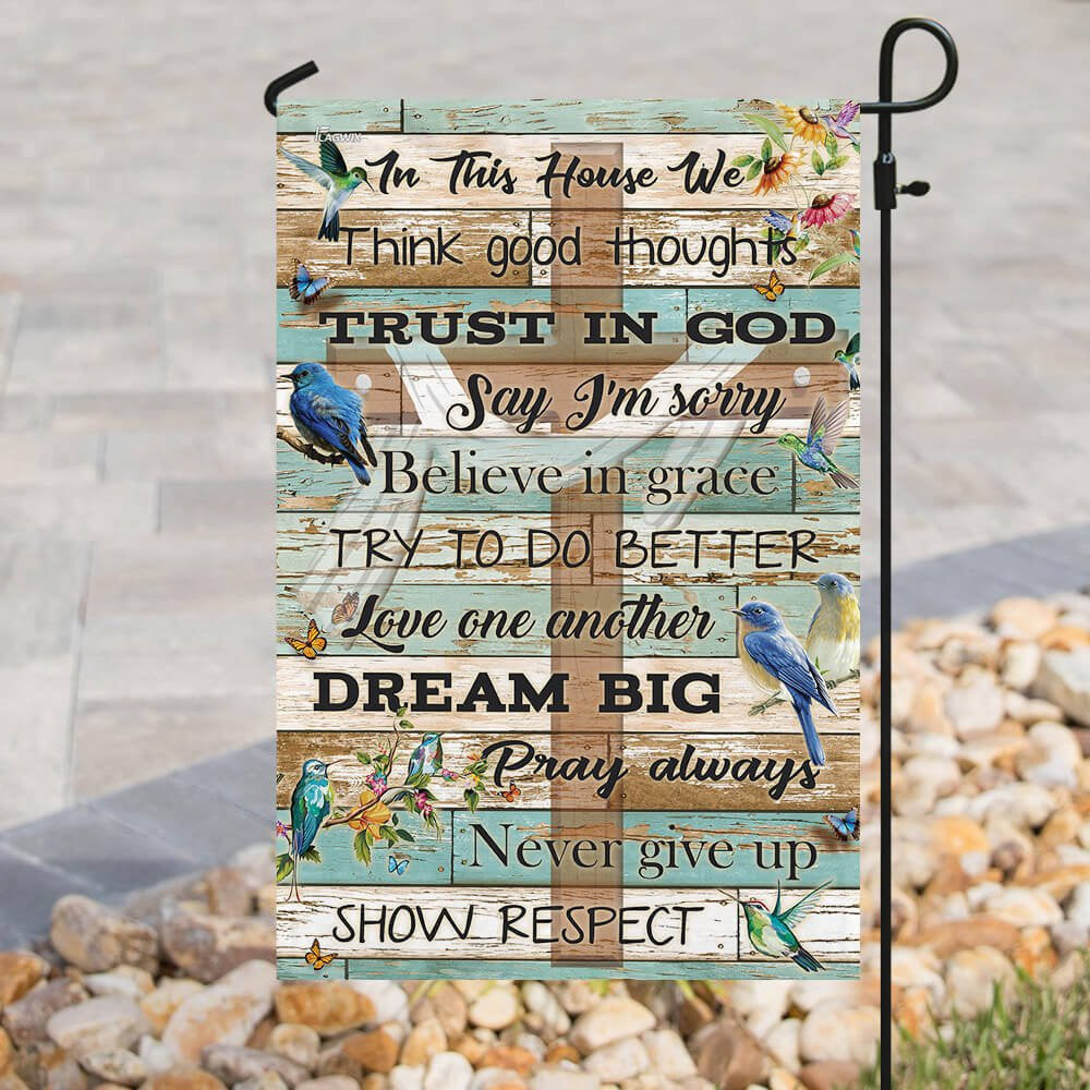 Christian Garden Flags, We Trust In God Flag, Christian House Flags, Christian Cross Flag, Faith Flag, easychoo.com