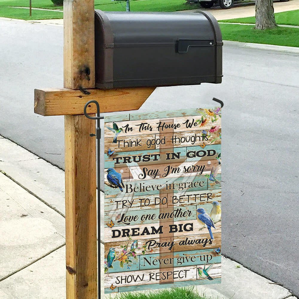 Christian Garden Flags, We Trust In God Flag, Christian House Flags, Christian Cross Flag, Faith Flag, easychoo.com