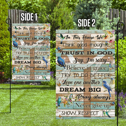 Christian Garden Flags, We Trust In God Flag, Christian House Flags, Christian Cross Flag, Faith Flag, easychoo.com