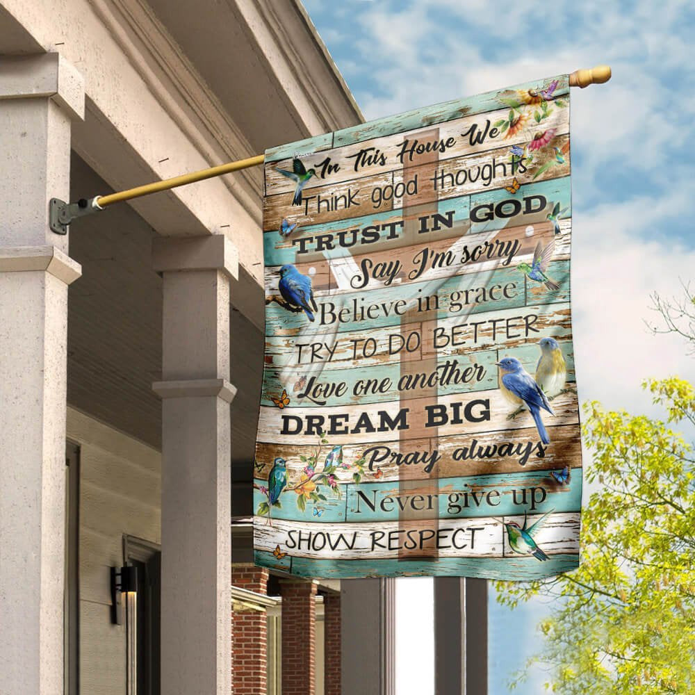 Christian Garden Flags, We Trust In God Flag, Christian House Flags, Christian Cross Flag, Faith Flag, easychoo.com