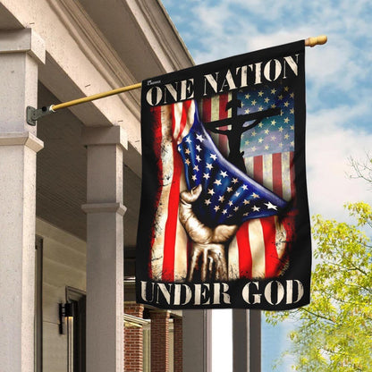 Christian Garden Flags, One Nation Under God Flag, Christian House Flags, Christian Cross Flag, Faith Flag, easychoo.com