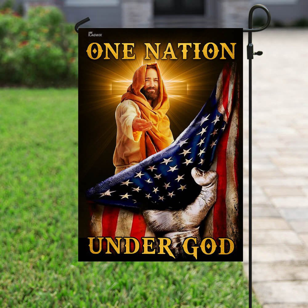 Christian Garden Flags, One Nation Under God Flag, Christian House Flags, Christian Cross Flag, Faith Flag, easychoo.com
