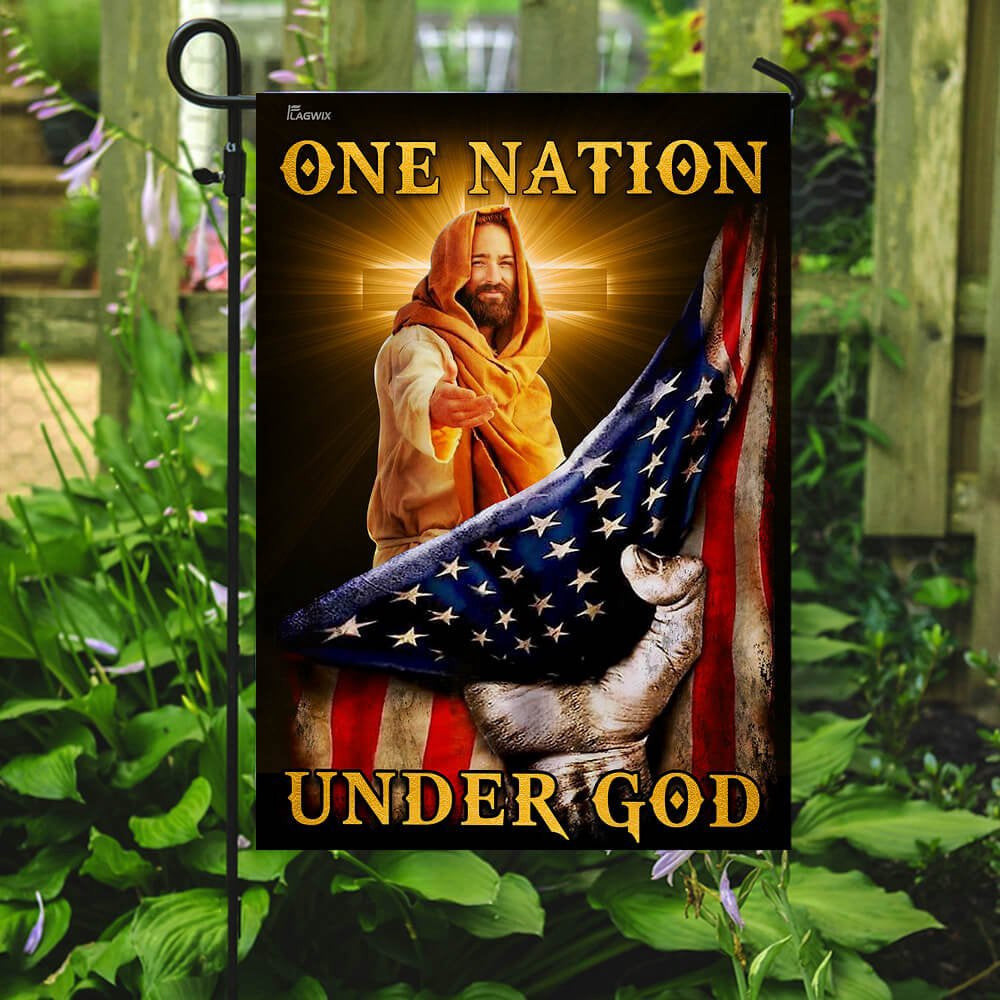 Christian Garden Flags, One Nation Under God Flag, Christian House Flags, Christian Cross Flag, Faith Flag, easychoo.com