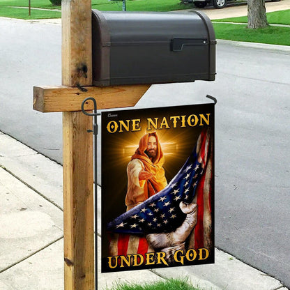 Christian Garden Flags, One Nation Under God Flag, Christian House Flags, Christian Cross Flag, Faith Flag, easychoo.com