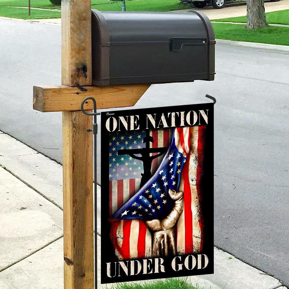Christian Garden Flags, One Nation Under God Flag, Christian House Flags, Christian Cross Flag, Faith Flag, easychoo.com