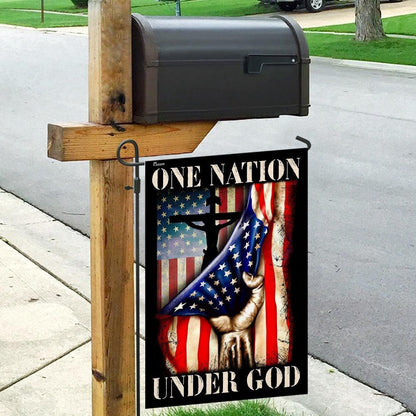 Christian Garden Flags, One Nation Under God Flag, Christian House Flags, Christian Cross Flag, Faith Flag, easychoo.com