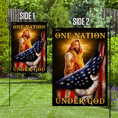 Christian Garden Flags, One Nation Under God Flag, Christian House Flags, Christian Cross Flag, Faith Flag, easychoo.com