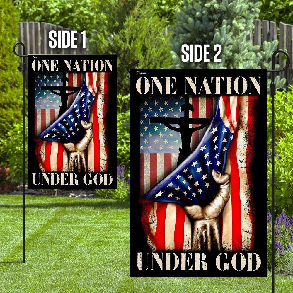 Christian Garden Flags, One Nation Under God Flag, Christian House Flags, Christian Cross Flag, Faith Flag, easychoo.com