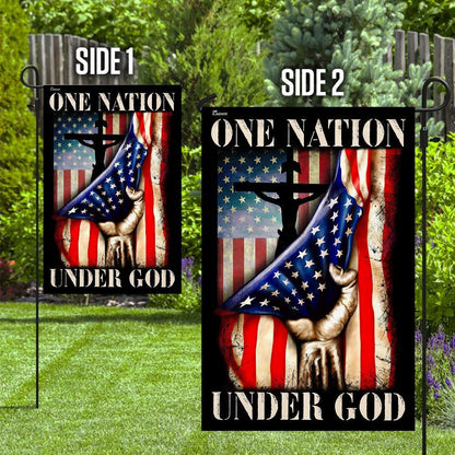 Christian Garden Flags, One Nation Under God Flag, Christian House Flags, Christian Cross Flag, Faith Flag, easychoo.com
