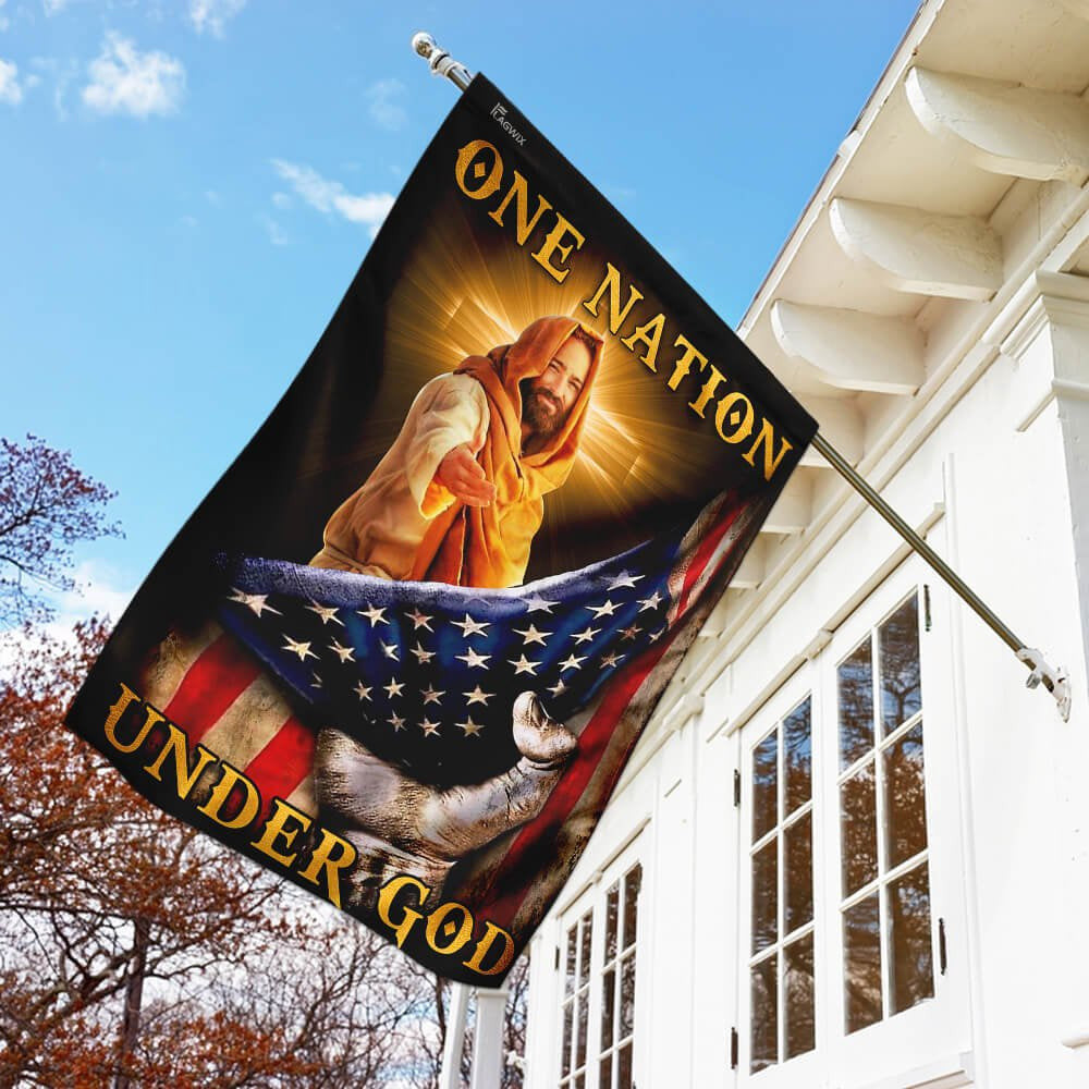 Christian Garden Flags, One Nation Under God Flag, Christian House Flags, Christian Cross Flag, Faith Flag, easychoo.com