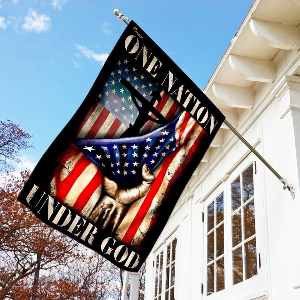 Christian Garden Flags, One Nation Under God Flag, Christian House Flags, Christian Cross Flag, Faith Flag, easychoo.com