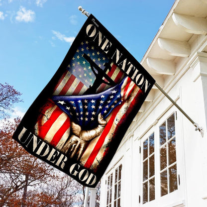 Christian Garden Flags, One Nation Under God Flag, Christian House Flags, Christian Cross Flag, Faith Flag, easychoo.com