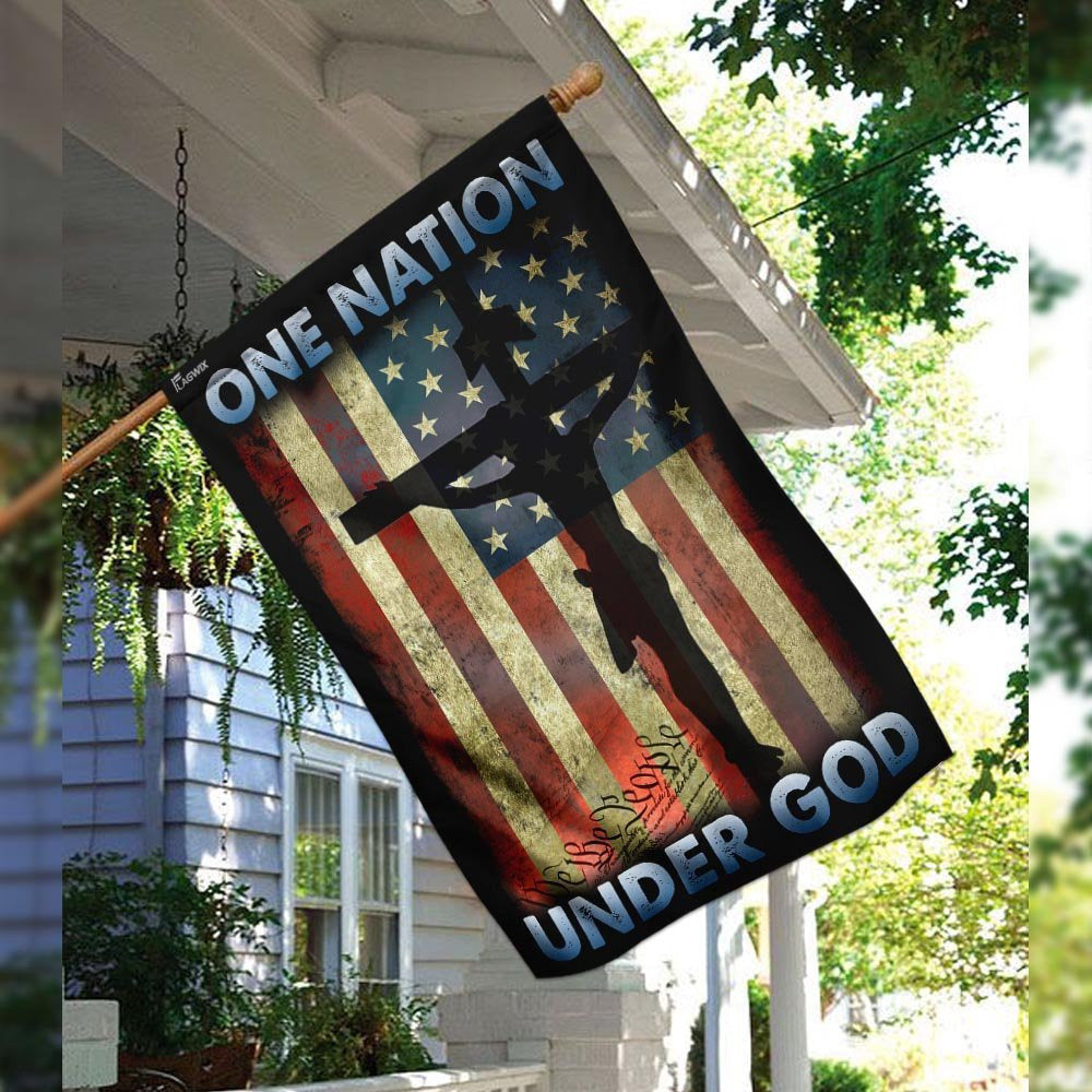 Christian Garden Flags, One Nation Under God Flag, Christian House Flags, Christian Cross Flag, Faith Flag, easychoo.com