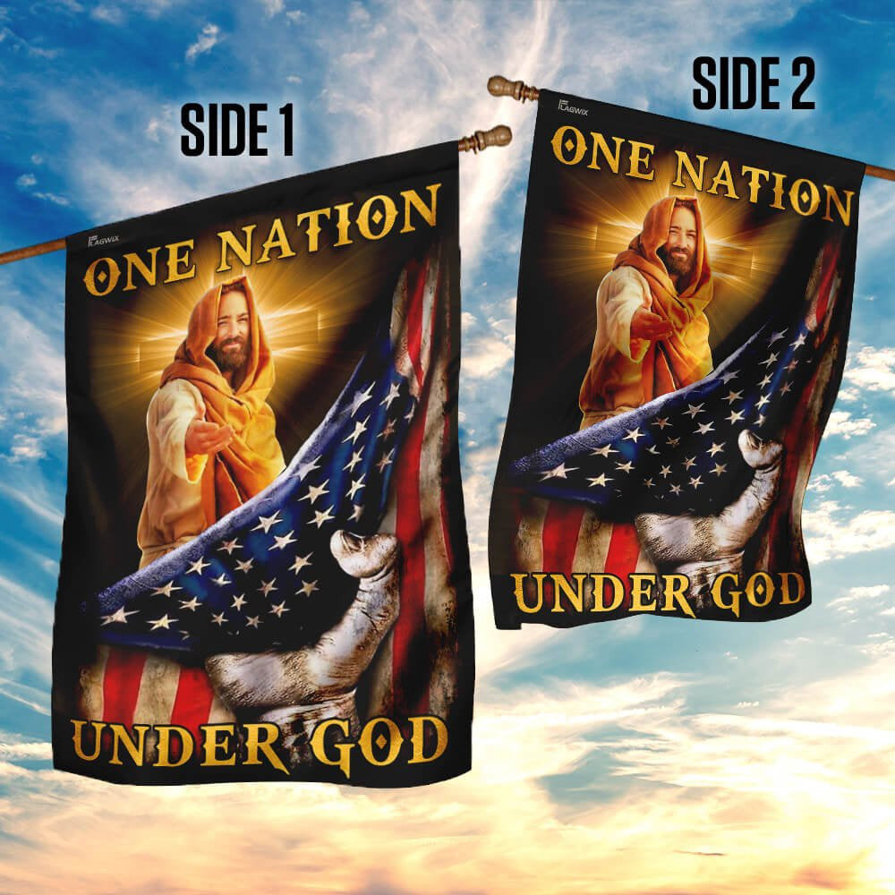 Christian Garden Flags, One Nation Under God Flag, Christian House Flags, Christian Cross Flag, Faith Flag, easychoo.com