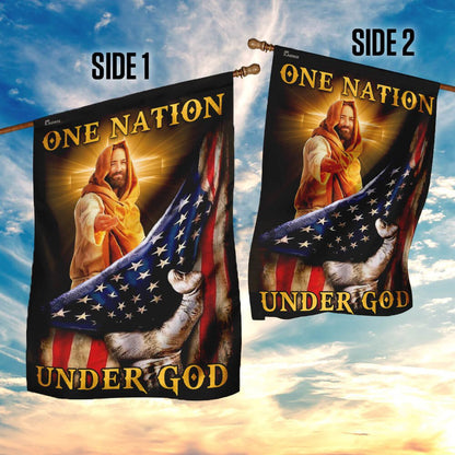 Christian Garden Flags, One Nation Under God Flag, Christian House Flags, Christian Cross Flag, Faith Flag, easychoo.com