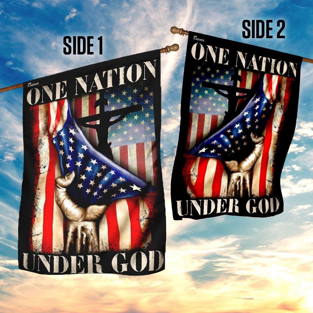 Christian Garden Flags, One Nation Under God Flag, Christian House Flags, Christian Cross Flag, Faith Flag, easychoo.com