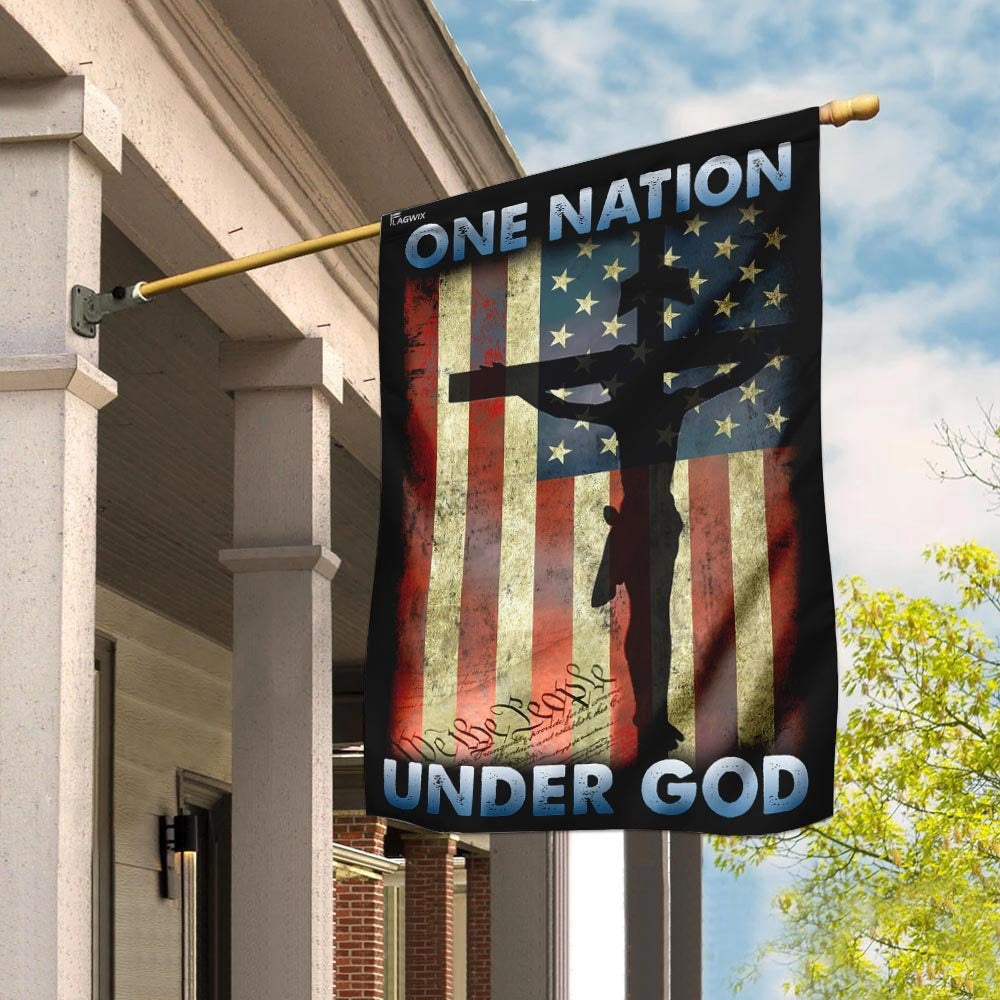 Christian Garden Flags, One Nation Under God Flag, Christian House Flags, Christian Cross Flag, Faith Flag, easychoo.com
