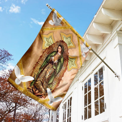 Christian Garden Flags, Virgin of Guadalupe Flag, Christian House Flags, Christian Cross Flag, Faith Flag, easychoo.com