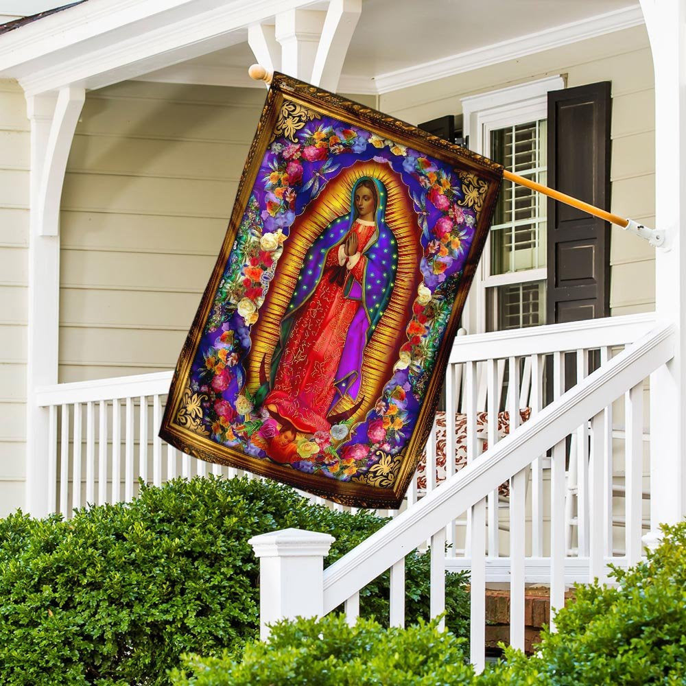 Christian Garden Flags, Virgin of Guadalupe Flag, Christian House Flags, Christian Cross Flag, Faith Flag, easychoo.com
