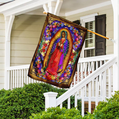 Christian Garden Flags, Virgin of Guadalupe Flag, Christian House Flags, Christian Cross Flag, Faith Flag, easychoo.com