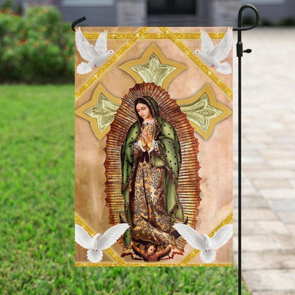 Christian Garden Flags, Virgin of Guadalupe Flag, Christian House Flags, Christian Cross Flag, Faith Flag, easychoo.com