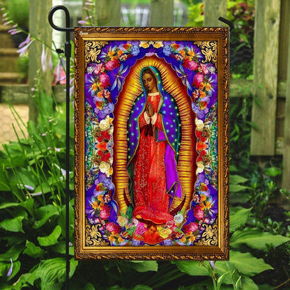 Christian Garden Flags, Virgin of Guadalupe Flag, Christian House Flags, Christian Cross Flag, Faith Flag, easychoo.com