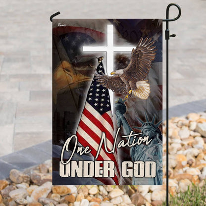Christian Garden Flags, One Nation Under God America Flag, Christian House Flags, Christian Cross Flag, Faith Flag, easychoo.com