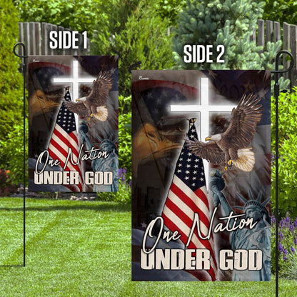 Christian Garden Flags, One Nation Under God America Flag, Christian House Flags, Christian Cross Flag, Faith Flag, easychoo.com