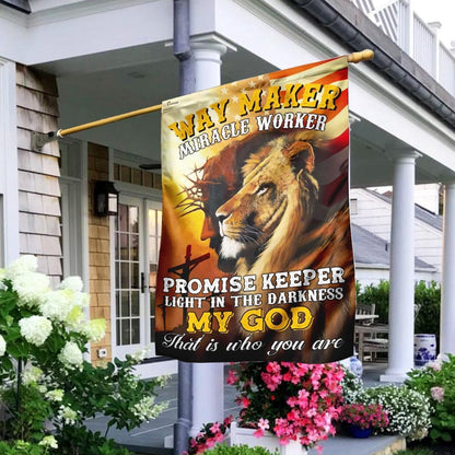 Christian Garden Flags, Way Maker, Miracle Worker, My God Flag, Christian House Flags, Christian Cross Flag, Faith Flag, easychoo.com