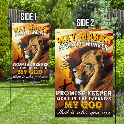 Christian Garden Flags, Way Maker, Miracle Worker, My God Flag, Christian House Flags, Christian Cross Flag, Faith Flag, easychoo.com