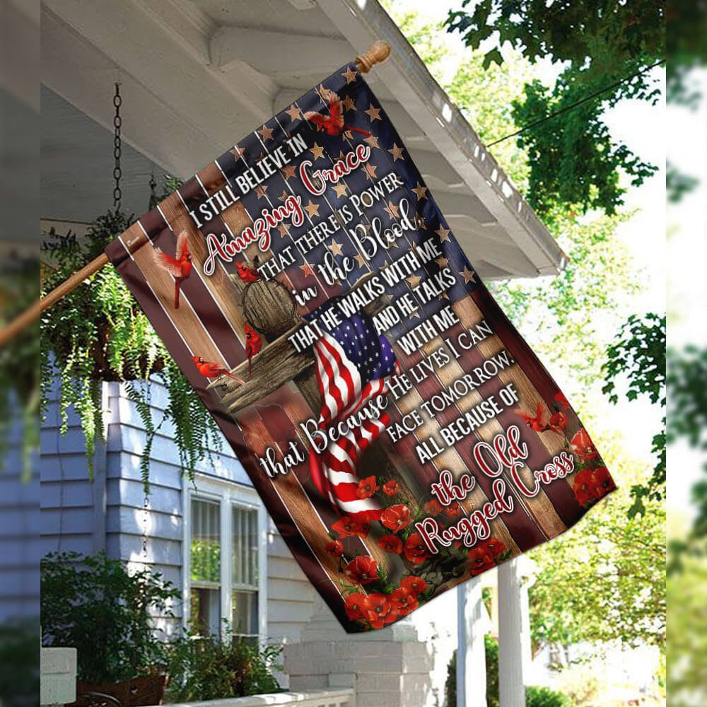 Christian Garden Flags, Old Rugged Cross Flag, Christian House Flags, Christian Cross Flag, Faith Flag, easychoo.com