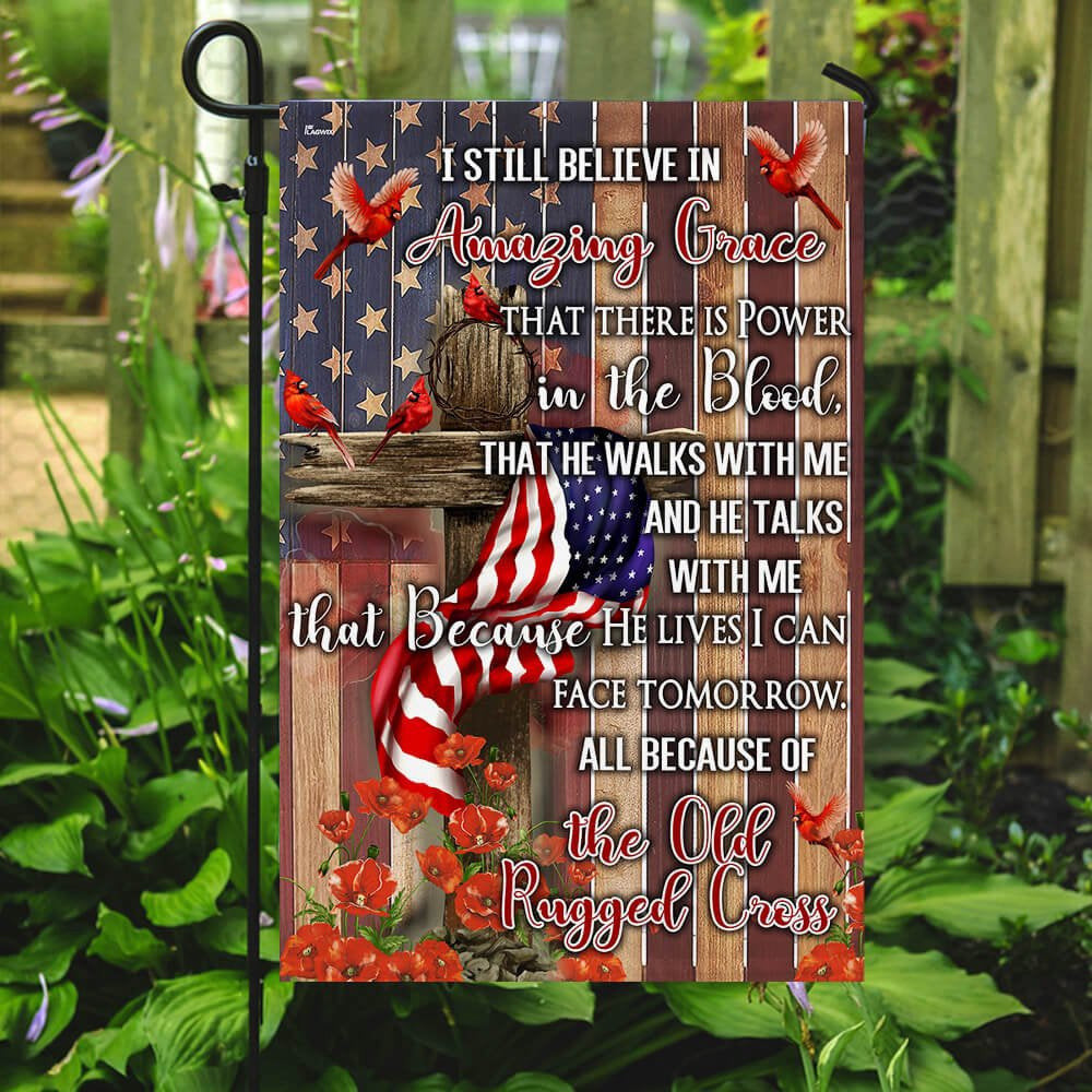 Christian Garden Flags, Old Rugged Cross Flag, Christian House Flags, Christian Cross Flag, Faith Flag, easychoo.com