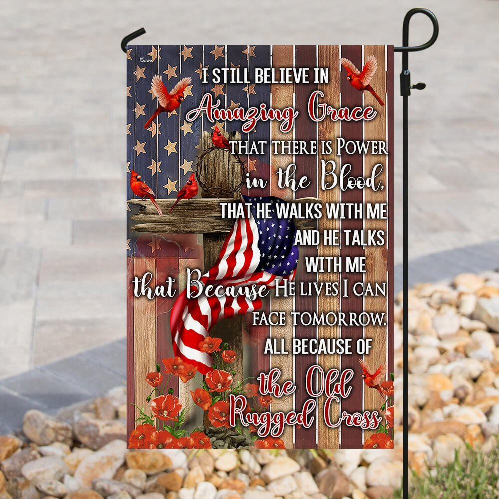 Christian Garden Flags, Old Rugged Cross Flag, Christian House Flags, Christian Cross Flag, Faith Flag, easychoo.com