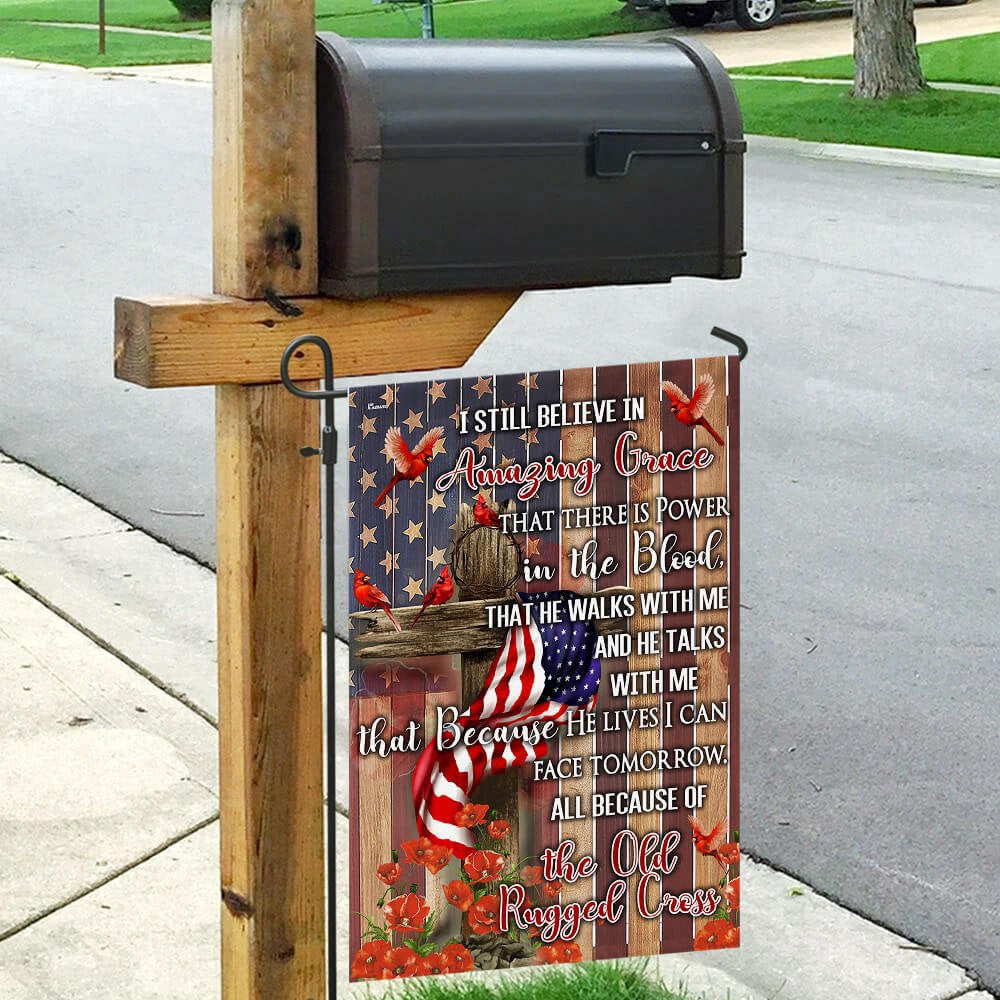 Christian Garden Flags, Old Rugged Cross Flag, Christian House Flags, Christian Cross Flag, Faith Flag, easychoo.com