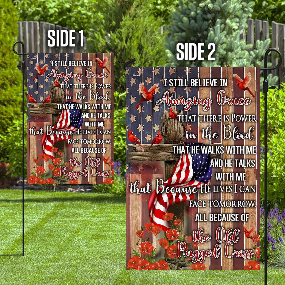 Christian Garden Flags, Old Rugged Cross Flag, Christian House Flags, Christian Cross Flag, Faith Flag, easychoo.com