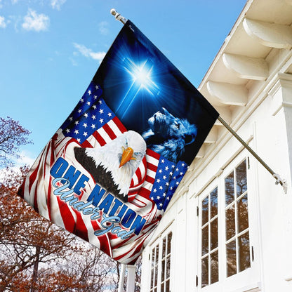 Christian Garden Flags, One Nation Under God Eagle Flag, Christian House Flags, Christian Cross Flag, Faith Flag, easychoo.com