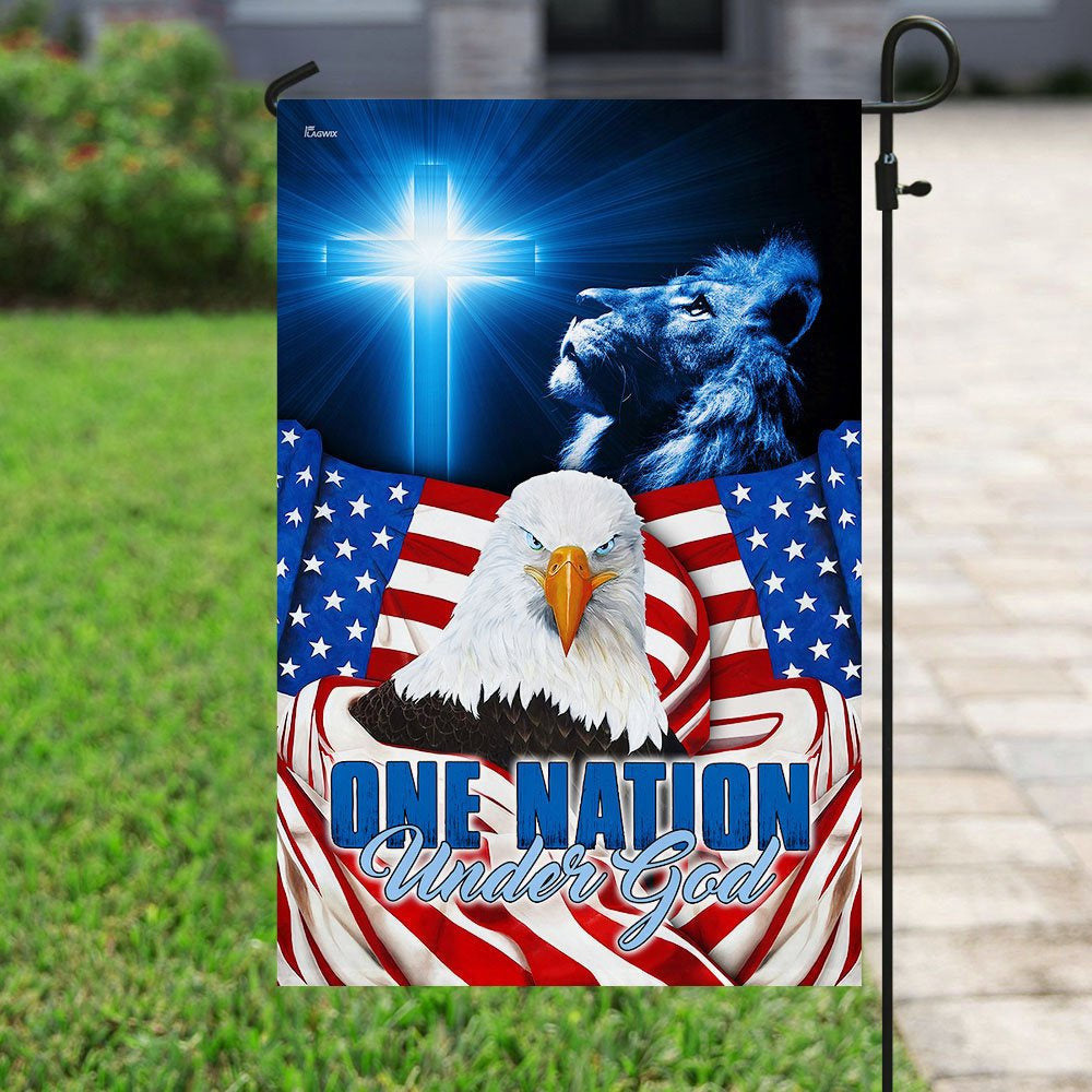 Christian Garden Flags, One Nation Under God Eagle Flag, Christian House Flags, Christian Cross Flag, Faith Flag, easychoo.com