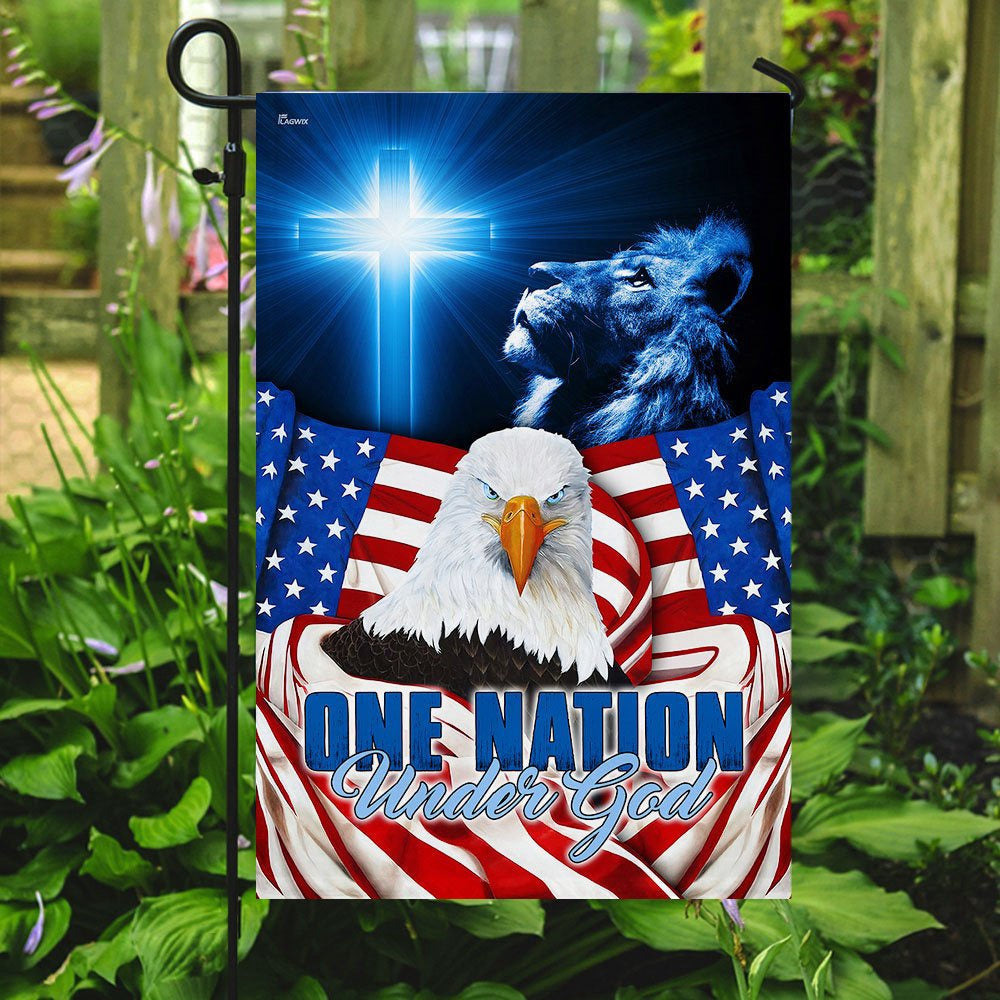 Christian Garden Flags, One Nation Under God Eagle Flag, Christian House Flags, Christian Cross Flag, Faith Flag, easychoo.com