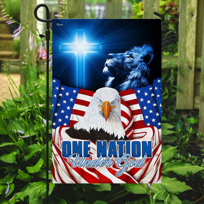 Christian Garden Flags, One Nation Under God Eagle Flag, Christian House Flags, Christian Cross Flag, Faith Flag, easychoo.com