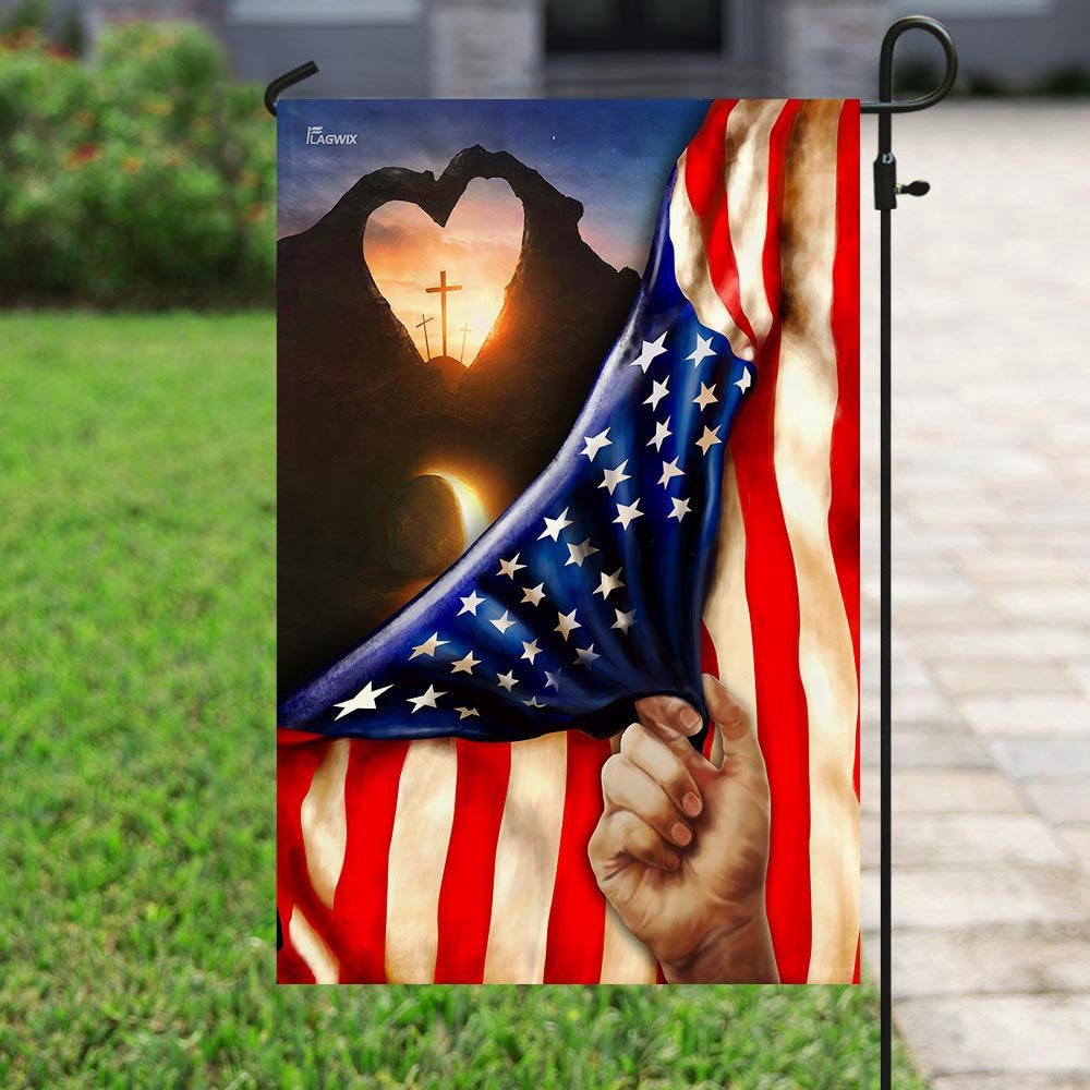 Christian Garden Flags, The Sun On The Cross Flag, Christian House Flags, Christian Cross Flag, Faith Flag, easychoo.com