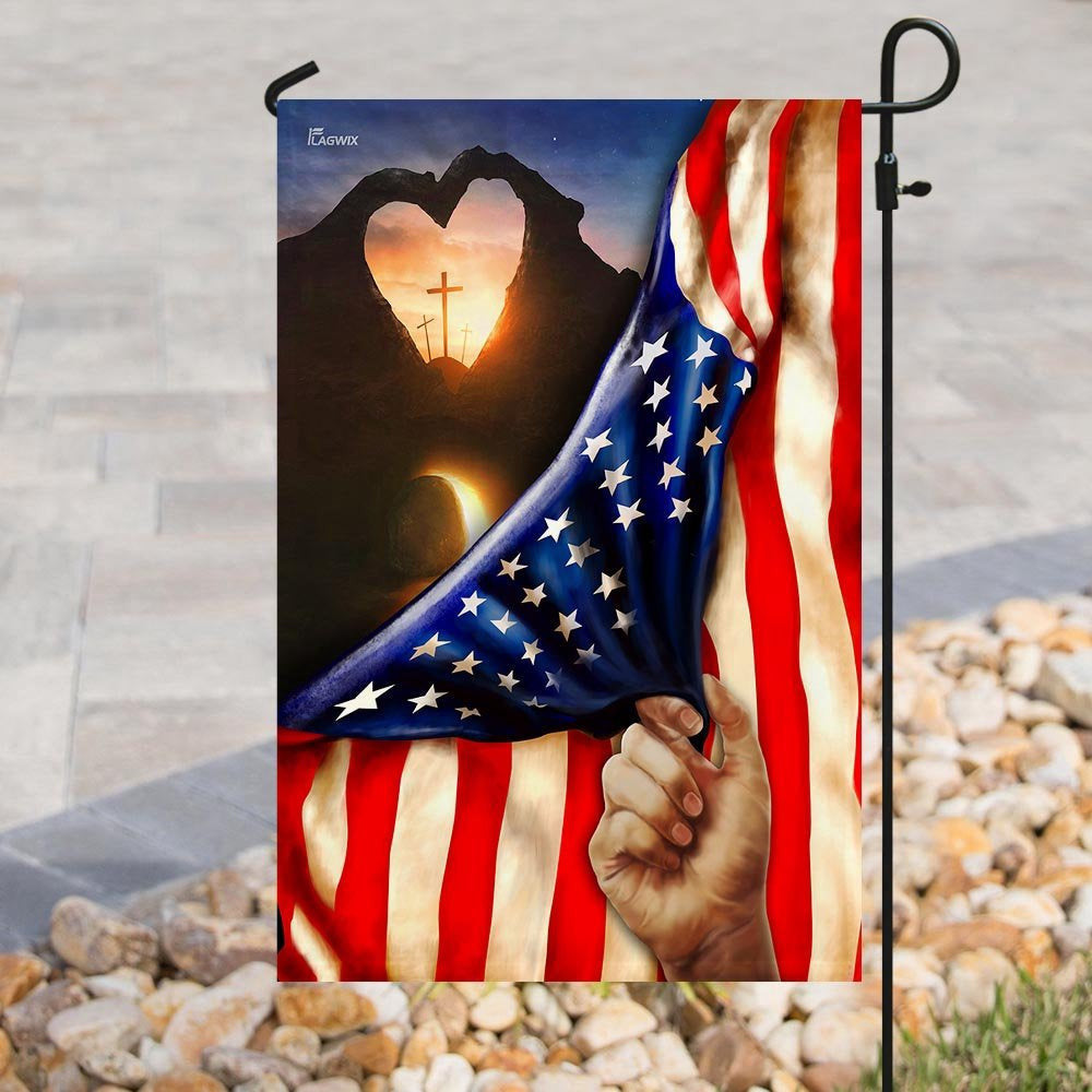 Christian Garden Flags, The Sun On The Cross Flag, Christian House Flags, Christian Cross Flag, Faith Flag, easychoo.com