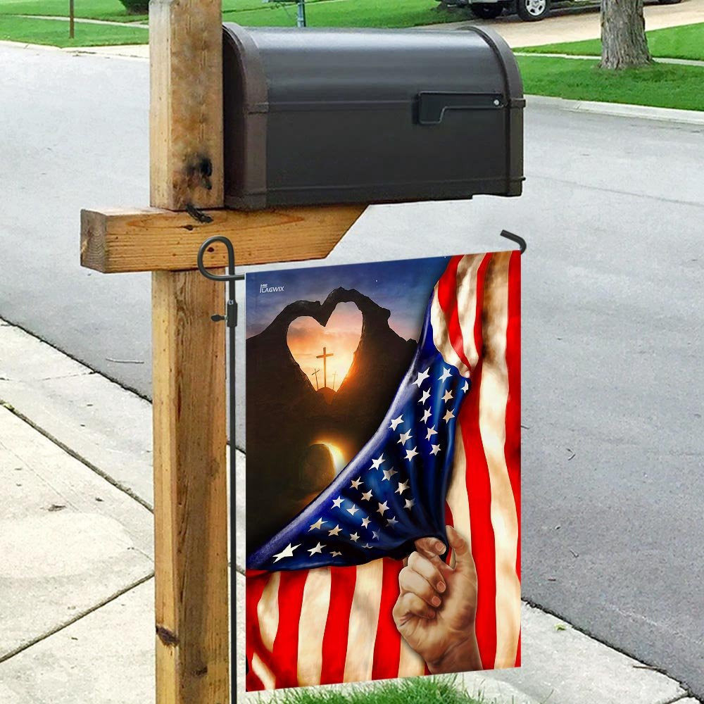 Christian Garden Flags, The Sun On The Cross Flag, Christian House Flags, Christian Cross Flag, Faith Flag, easychoo.com