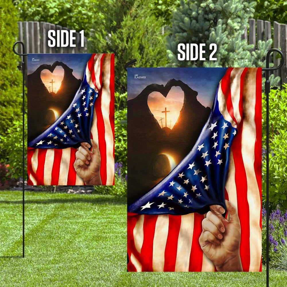 Christian Garden Flags, The Sun On The Cross Flag, Christian House Flags, Christian Cross Flag, Faith Flag, easychoo.com