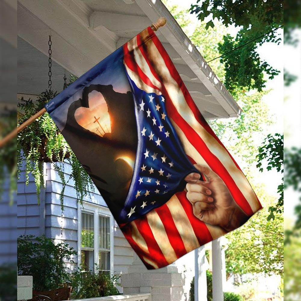 Christian Garden Flags, The Sun On The Cross Flag, Christian House Flags, Christian Cross Flag, Faith Flag, easychoo.com