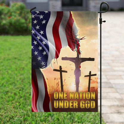Christian Garden Flags, One Nation Under God American Flag, Christian House Flags, Christian Cross Flag, Faith Flag, easychoo.com